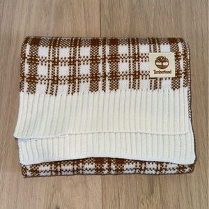 Timberland Scarf Cream & Tan Brown One Size
